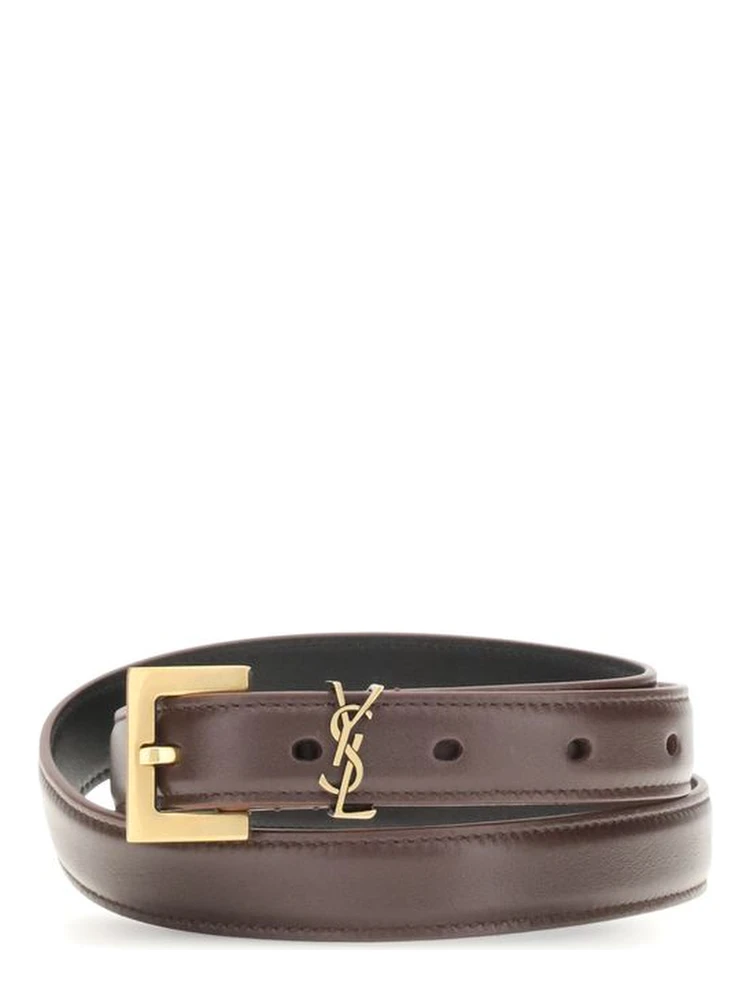 Brown Calf Leather Bos Taurus Thin Belt