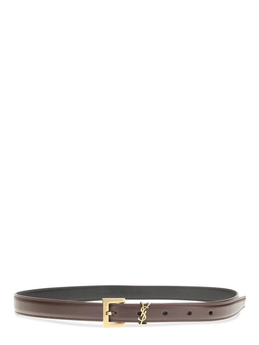 Brown Calf Leather Bos Taurus Thin Belt