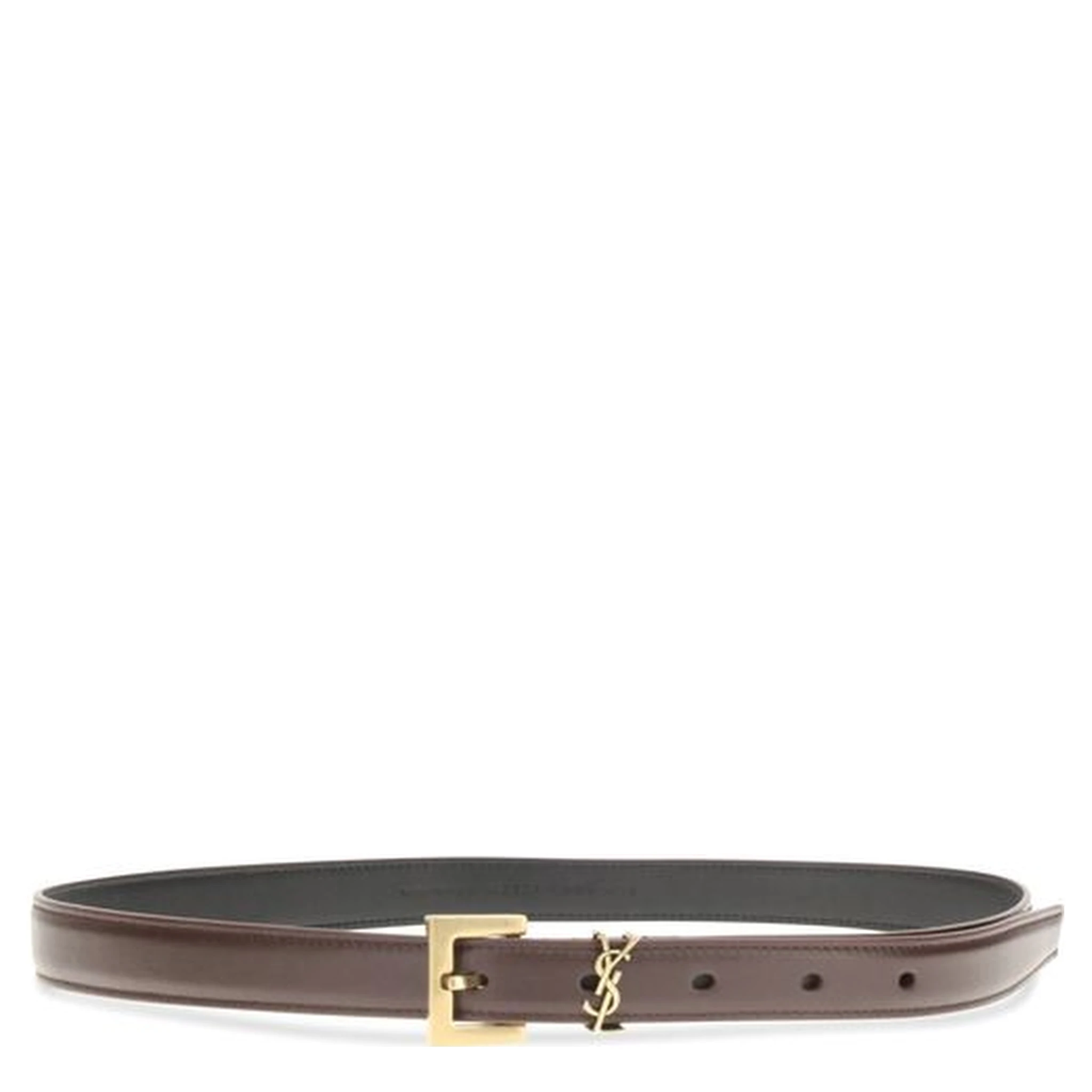 Brown Calf Leather Bos Taurus Thin Belt
