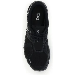 Black Polyurethane Athletic Sneakers