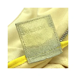 Yellow Cloth Baguette Handbag