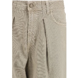 Beige Cotton Jeans Denim