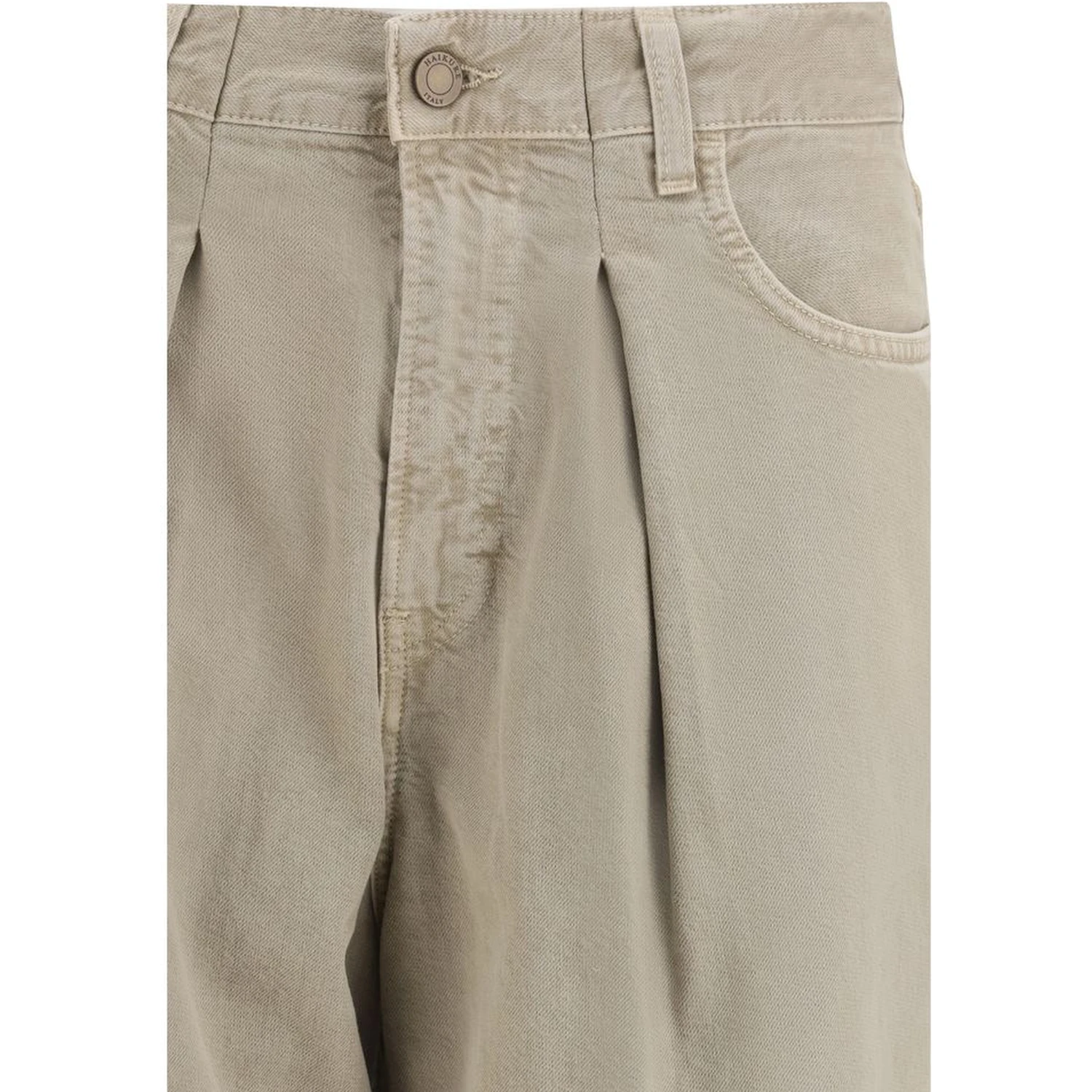 Beige Cotton Jeans Denim