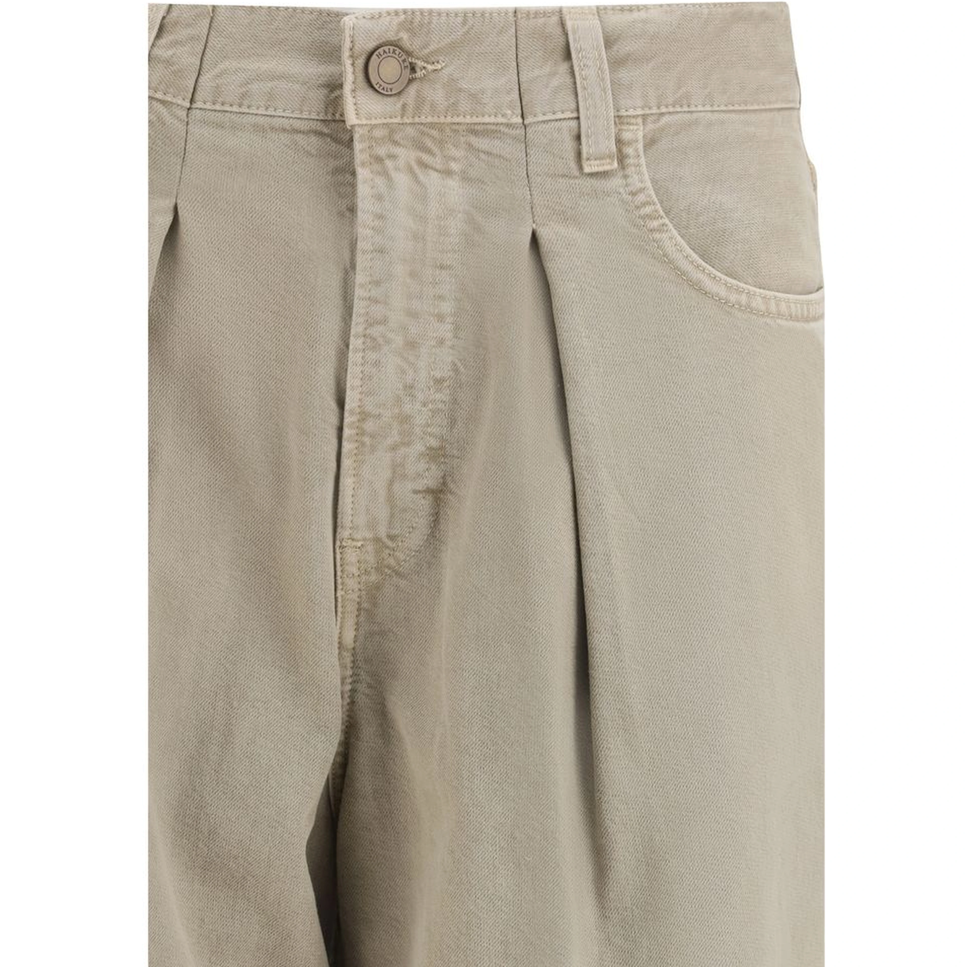 Beige Cotton Jeans Denim