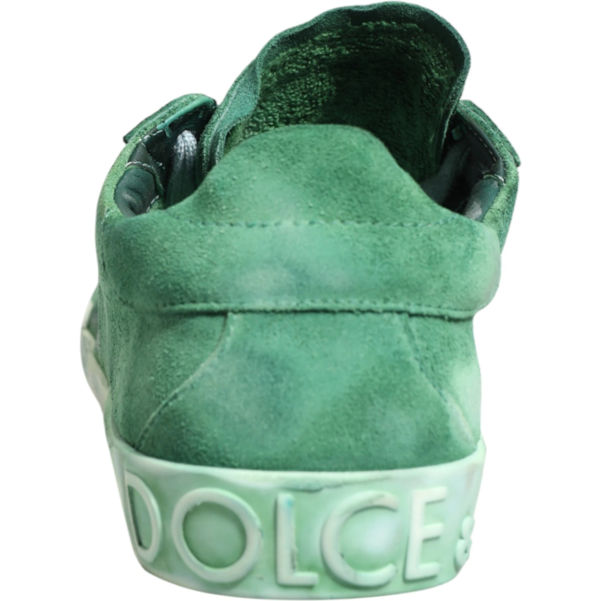Green Suade DG Logo Sole Low Top Sneakers Shoes