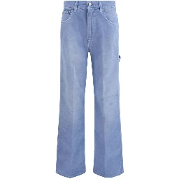 Blue Cotton Relaxed Fit Jeans