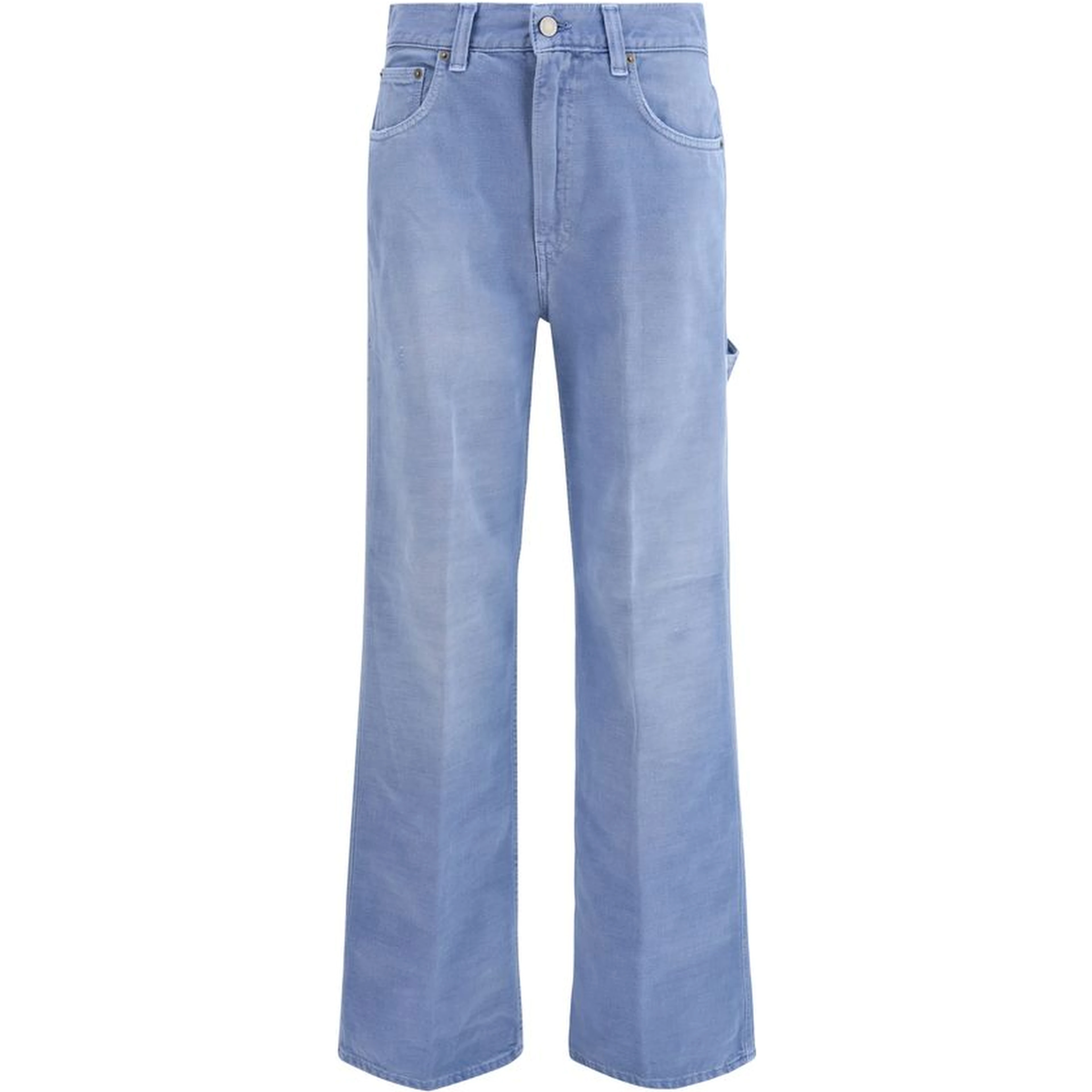 Blue Cotton Relaxed Fit Jeans
