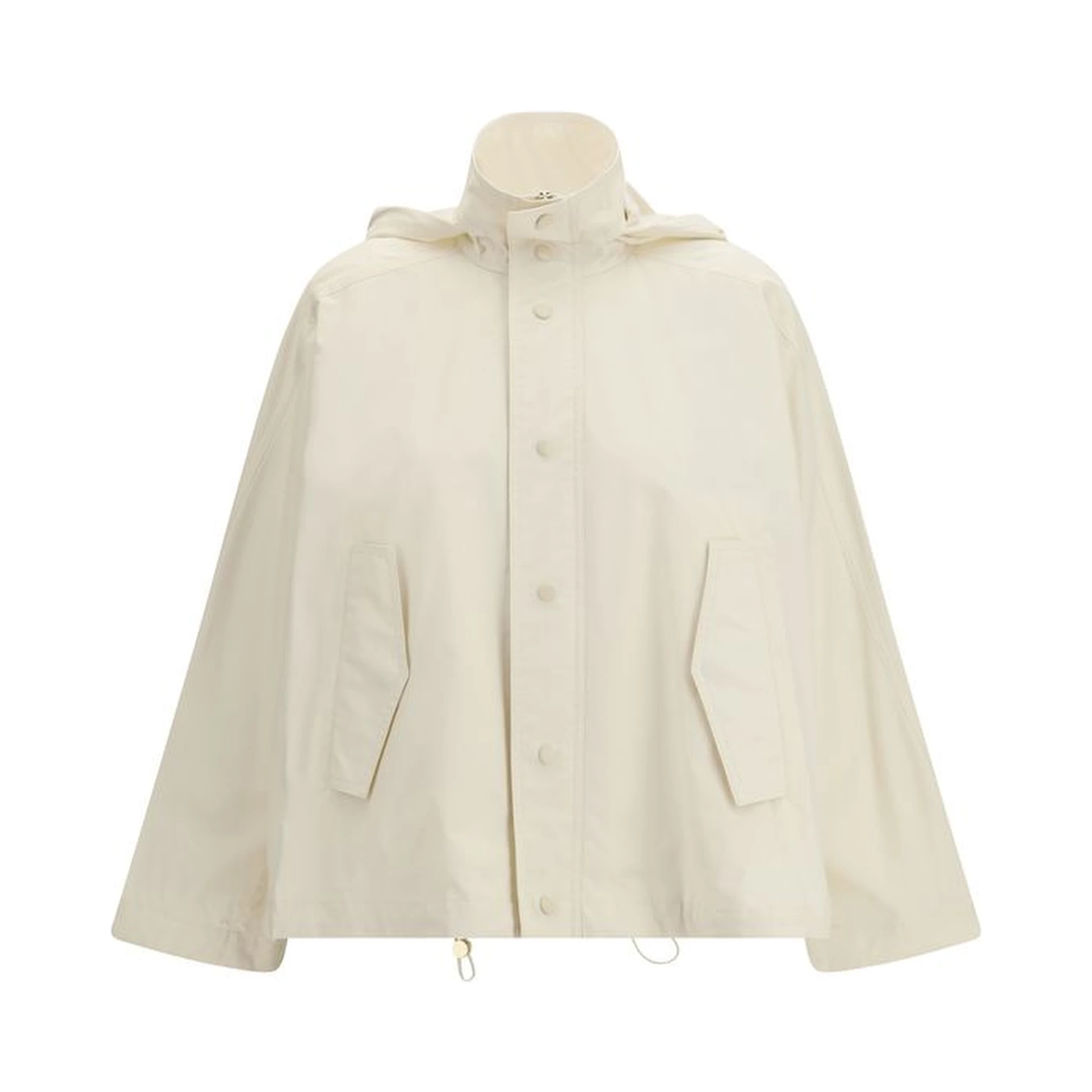 Beige Cotton Rain Coat