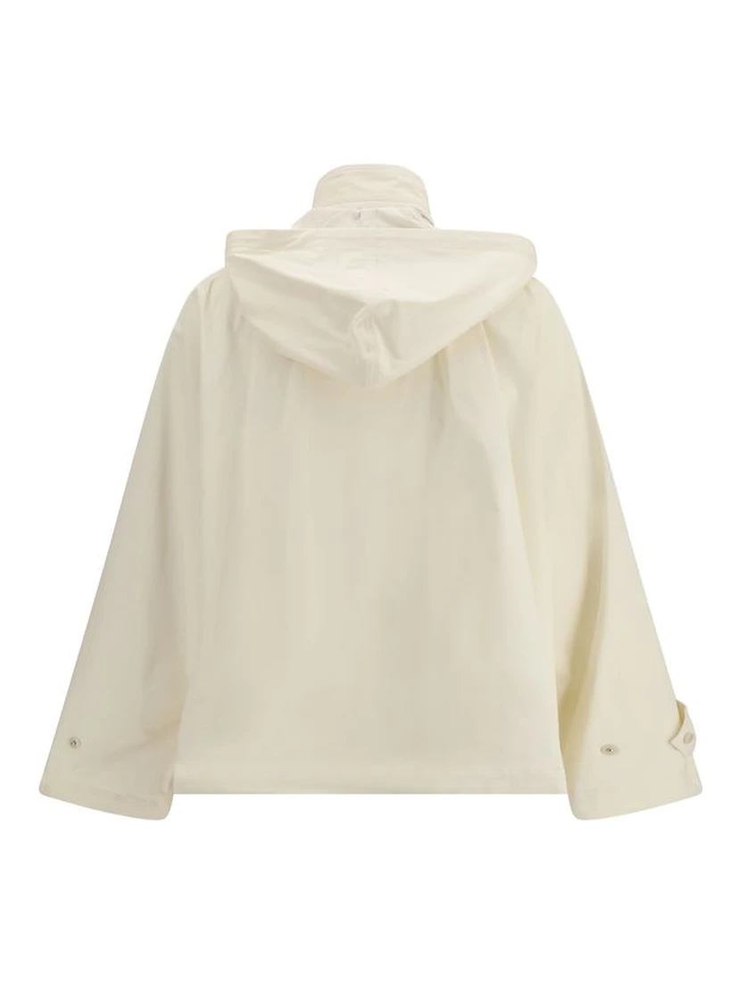Beige Cotton Rain Coat