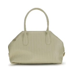 Cream Polyethylene Shoulder Bag