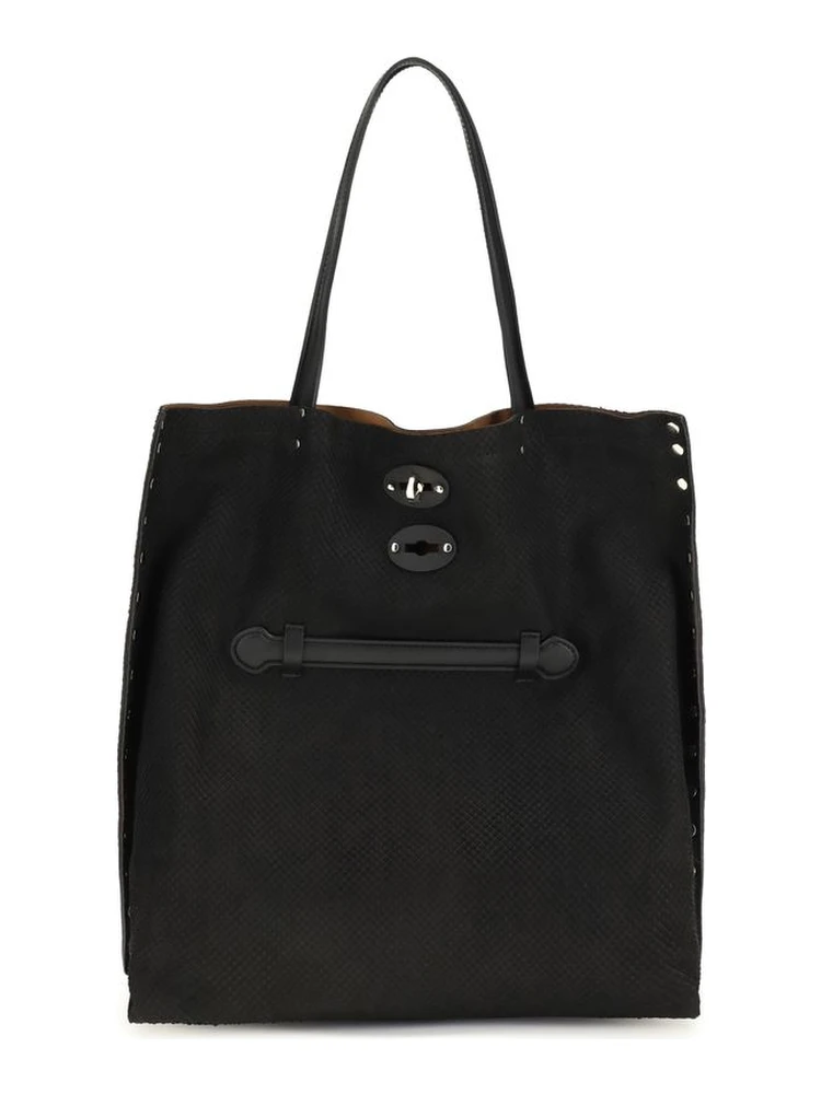 Black Calf Leather Bos Taurus Shoulder Bag