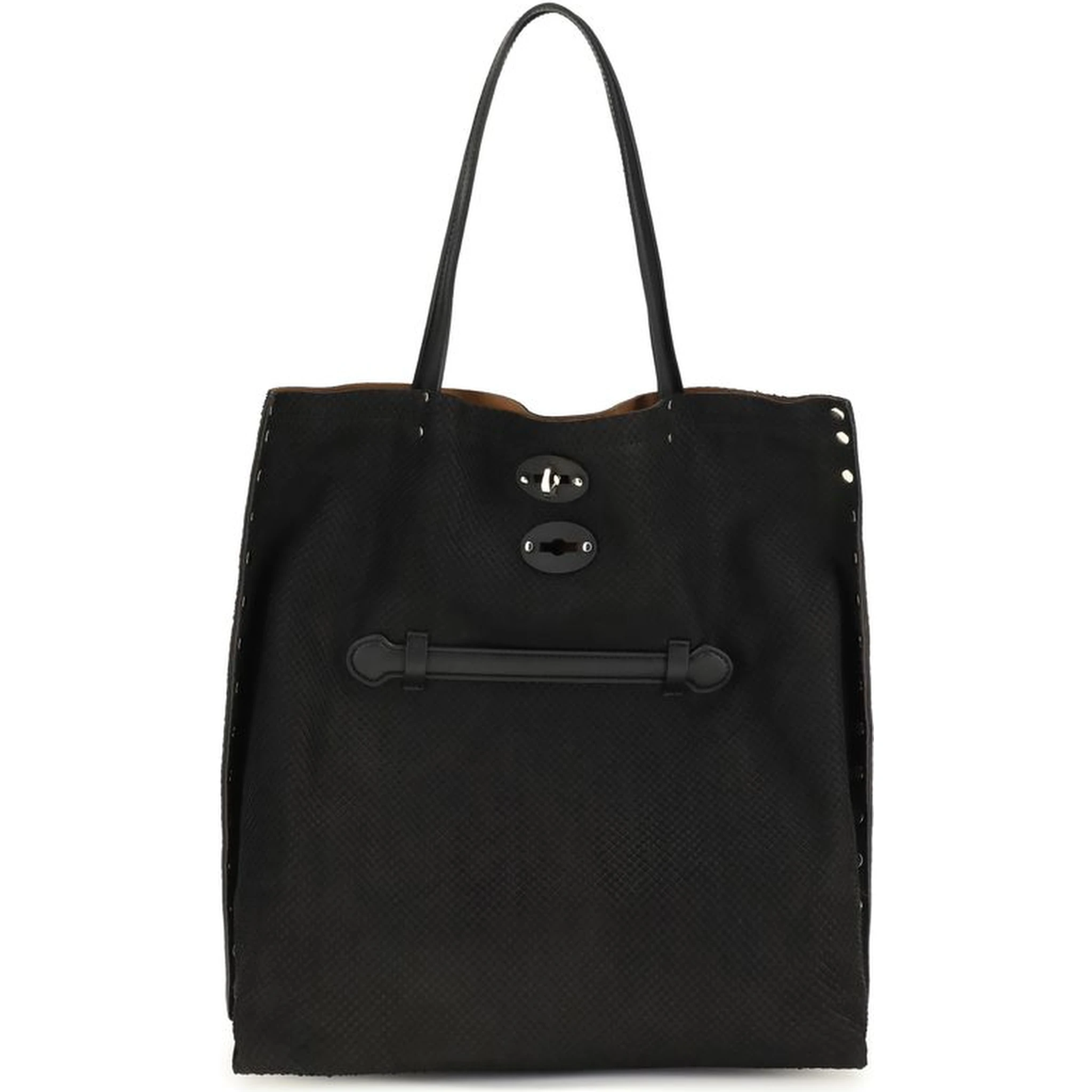 Black Calf Leather Bos Taurus Shoulder Bag