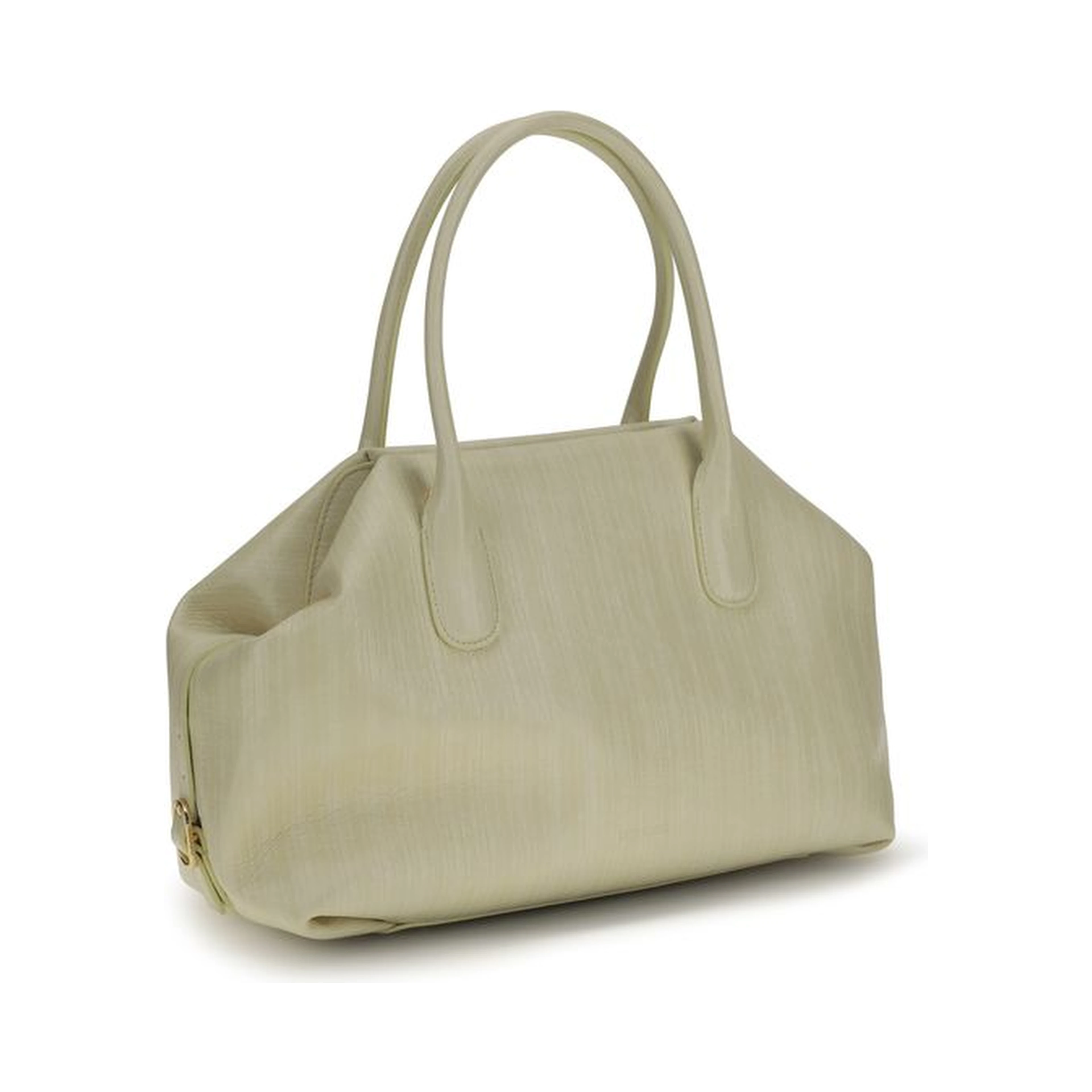 Cream Polyethylene Shoulder Bag