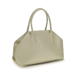 Cream Polyethylene Shoulder Bag