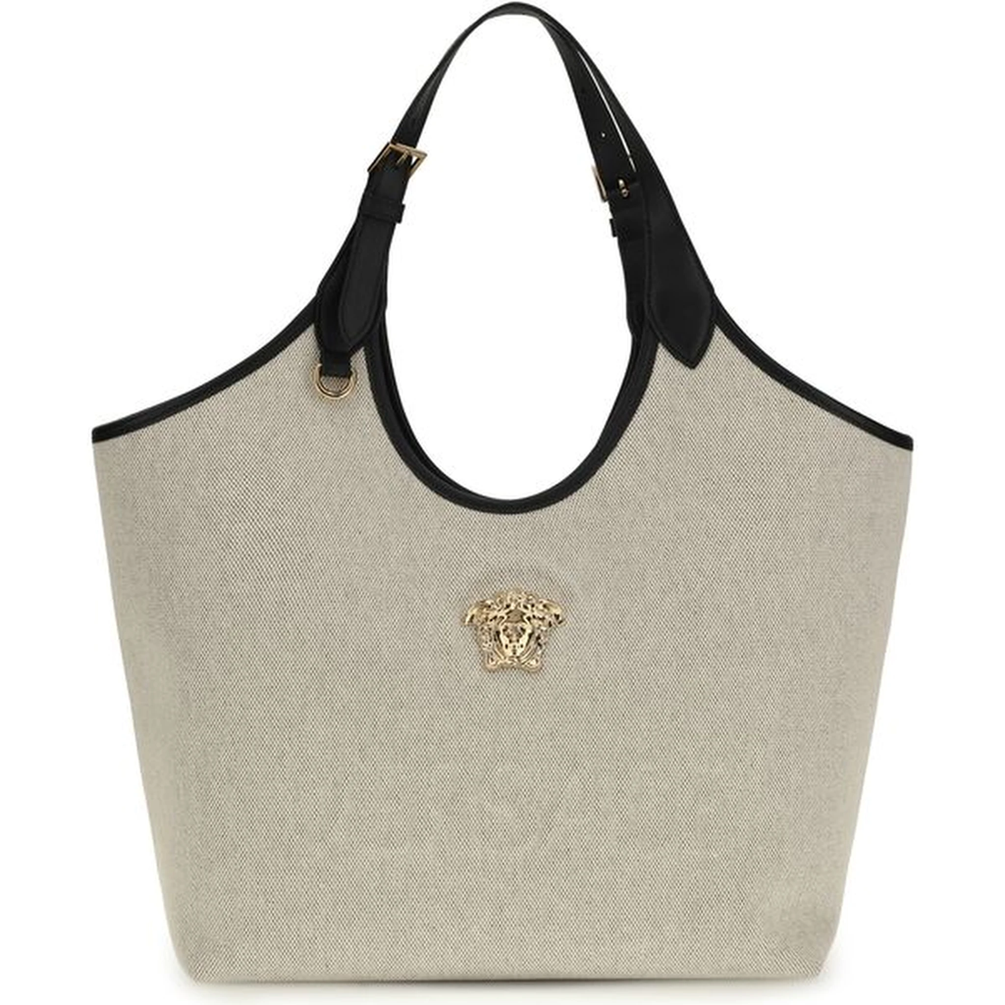 Beige Cotton Shoulder Bag