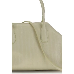 Cream Polyethylene Shoulder Bag