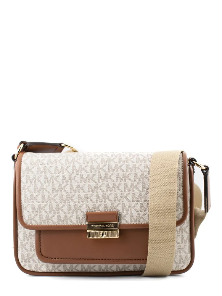 Beige Canvas Crossbody Bag