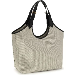 Beige Cotton Shoulder Bag