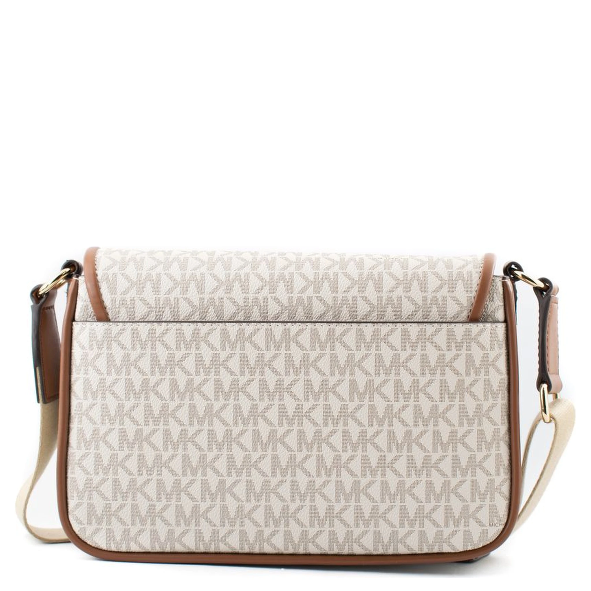 Beige Canvas Crossbody Bag