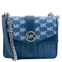 Blue Canvas Crossbody Bag