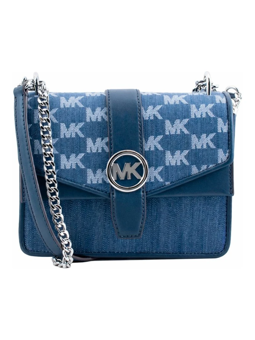 Blue Canvas Crossbody Bag