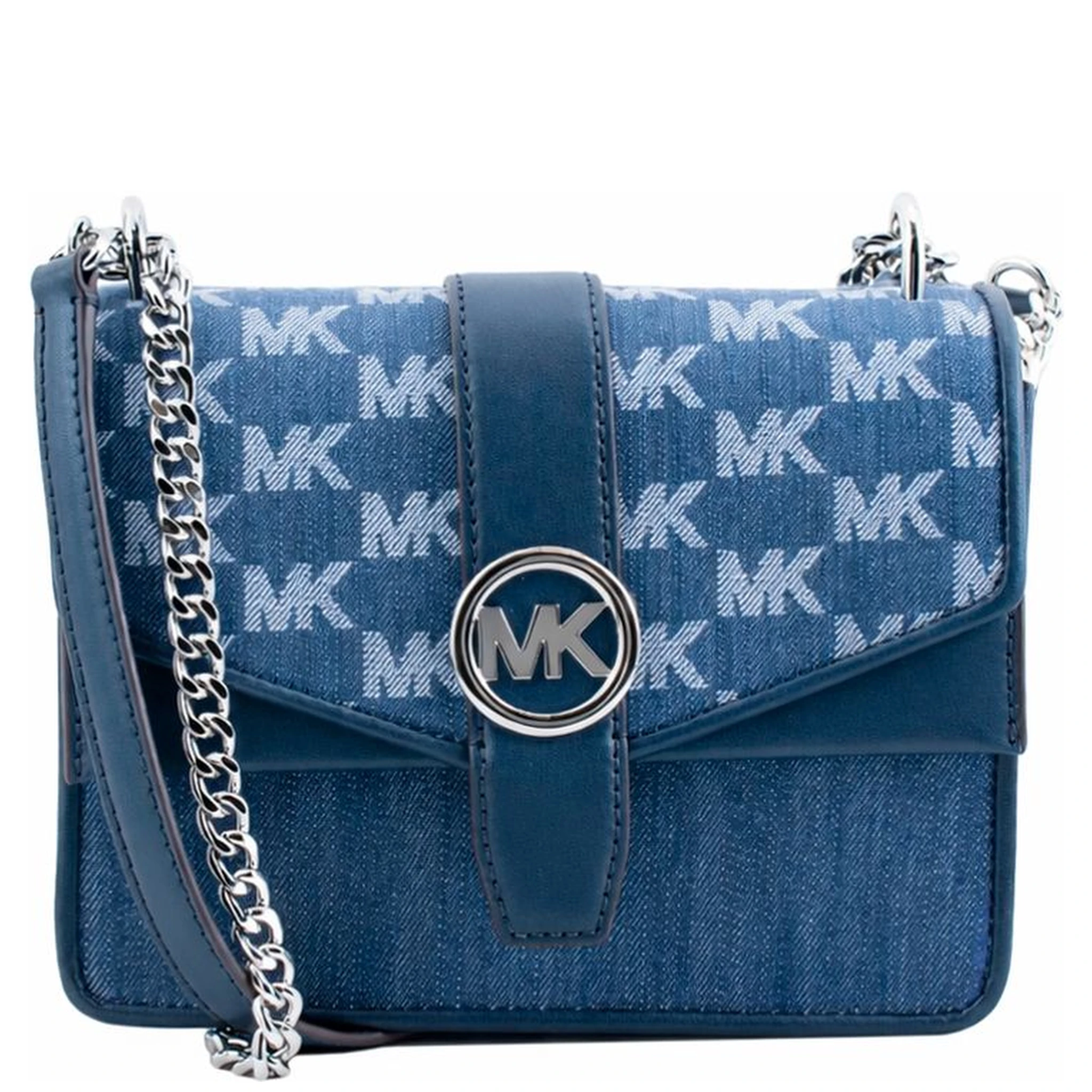 Blue Canvas Crossbody Bag