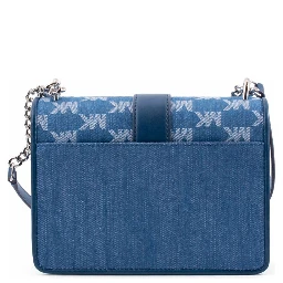 Blue Canvas Crossbody Bag