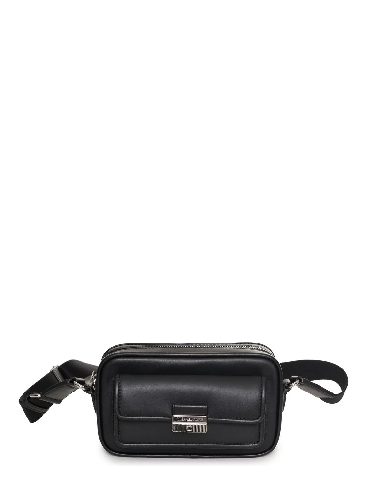 Black Fur Belt Bag