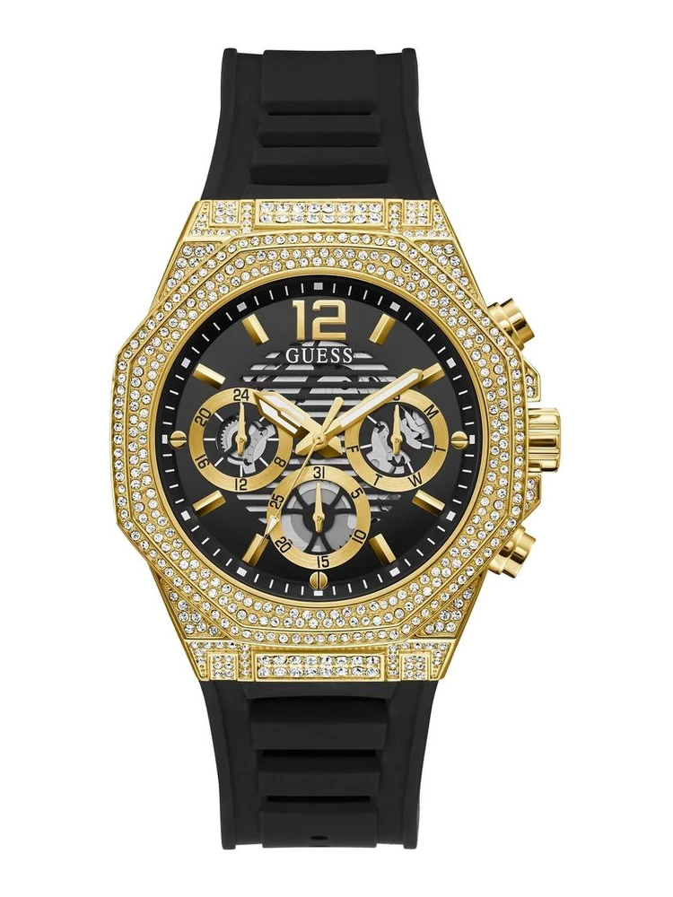 Black Synthetic Dress Watch