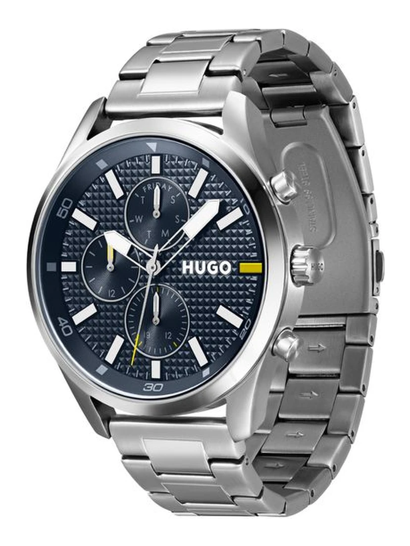 Gray Stainless Steel Dress Watch