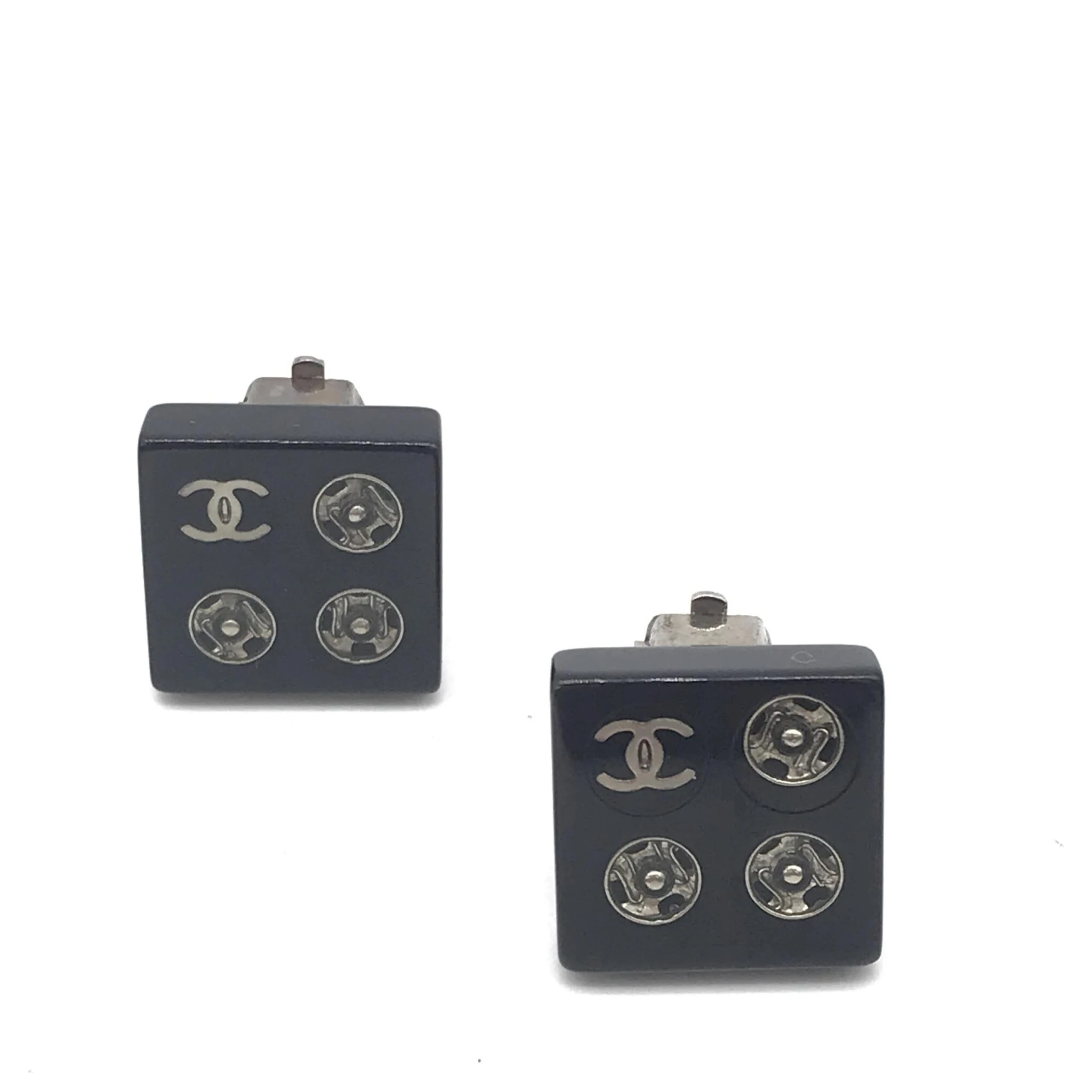 Coco Mark Square Clip-On Earrings