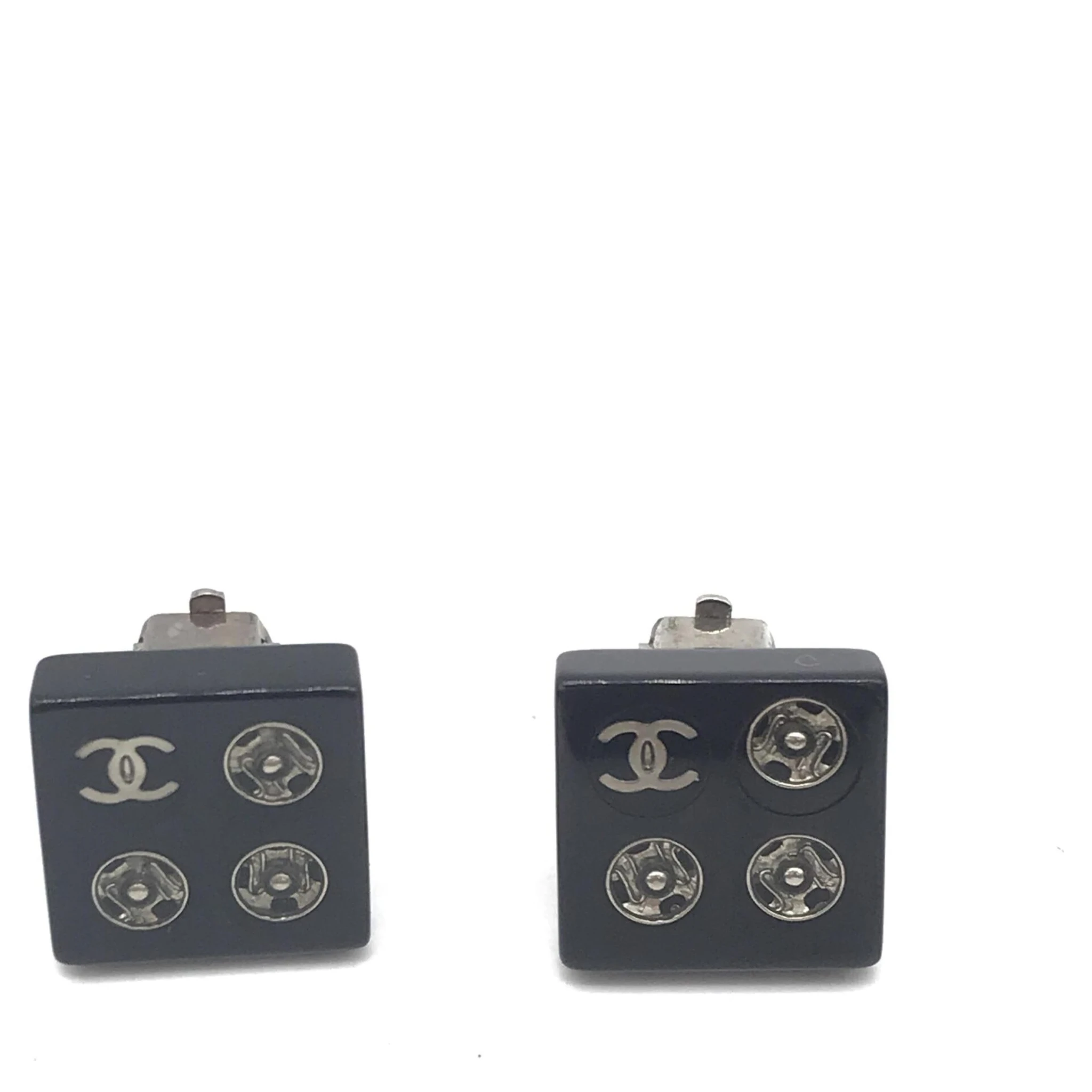 Coco Mark Square Clip-On Earrings