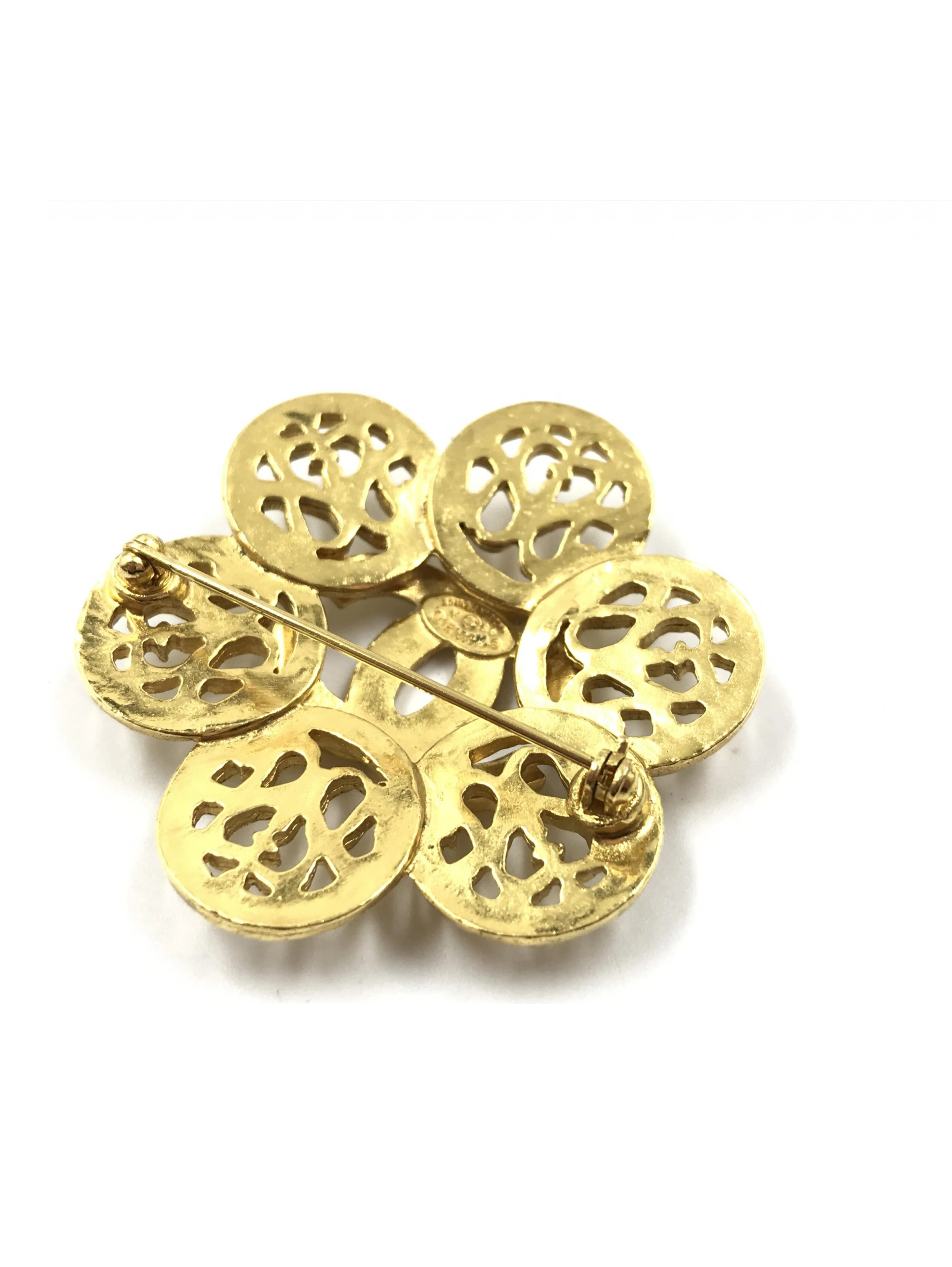 Chanel Costume Jewlery Vintage Brooch Coco Medallian