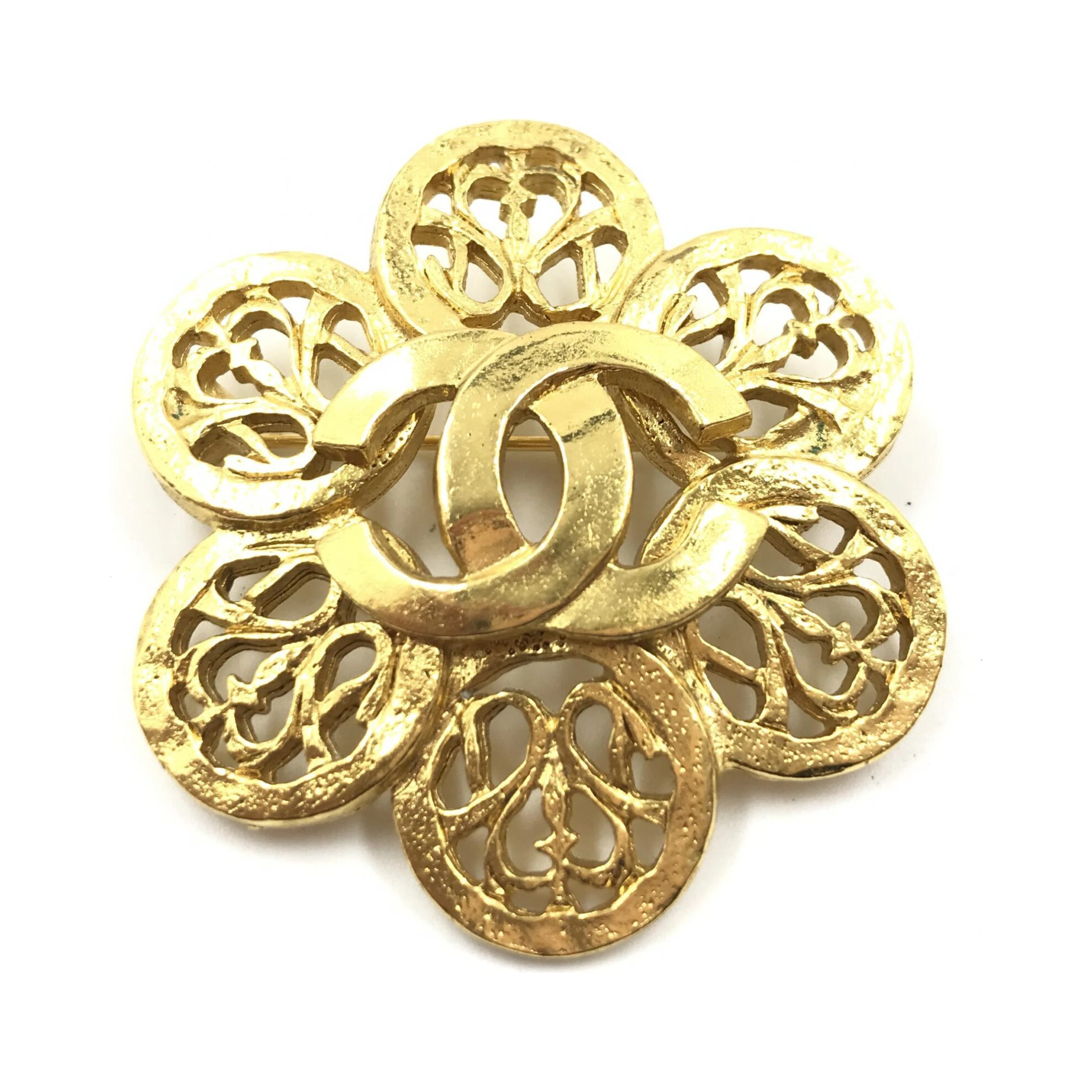 Chanel Costume Jewlery Vintage Brooch Coco Medallian