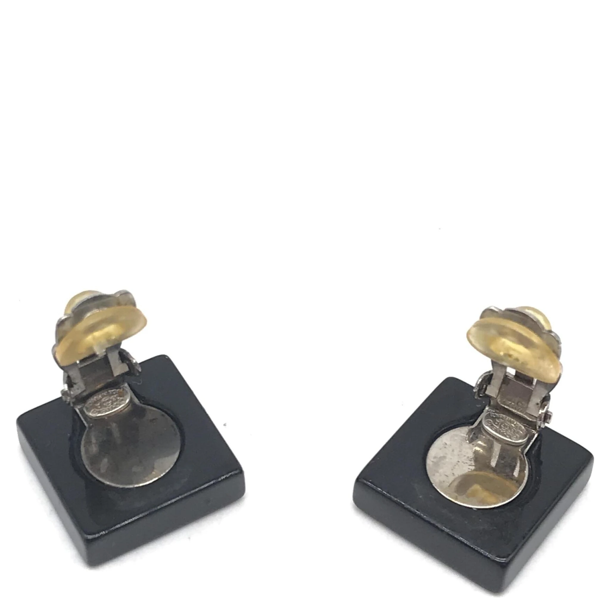 Coco Mark Square Clip-On Earrings