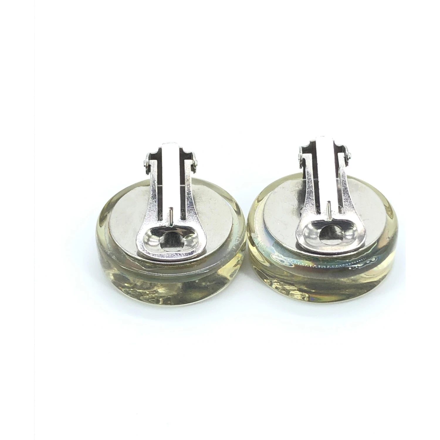 Vintage Holographic Logo Clip-On Earrings