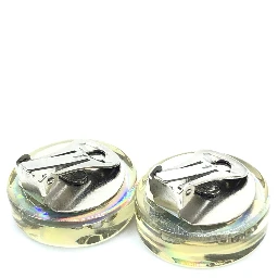 Vintage Holographic Logo Clip-On Earrings