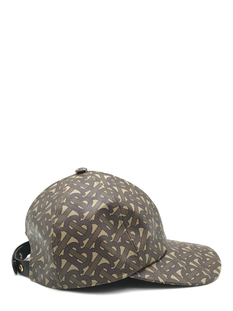 TB Monogram Baseball Cap In Brown