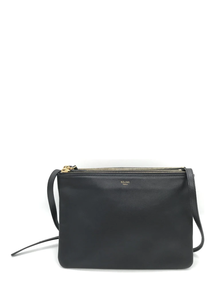 Trio Black Leather Shoulder Bag alternative