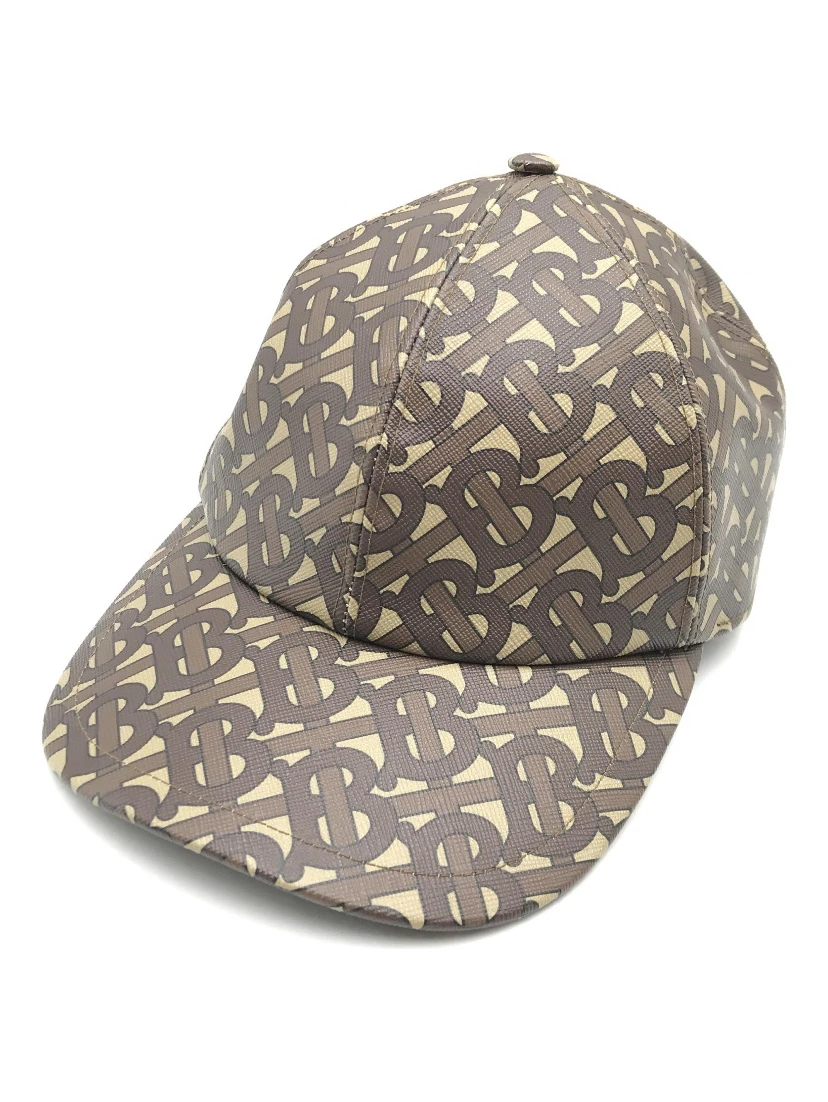 TB Monogram Baseball Cap In Brown