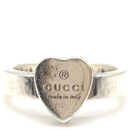 Sterling Silver Heart Trademark Ring, US Size 5.5