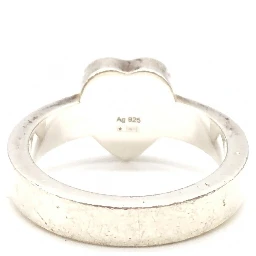 Sterling Silver Heart Trademark Ring, US Size 5.5