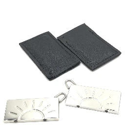 Silver Tone Half Sun Pendant Set