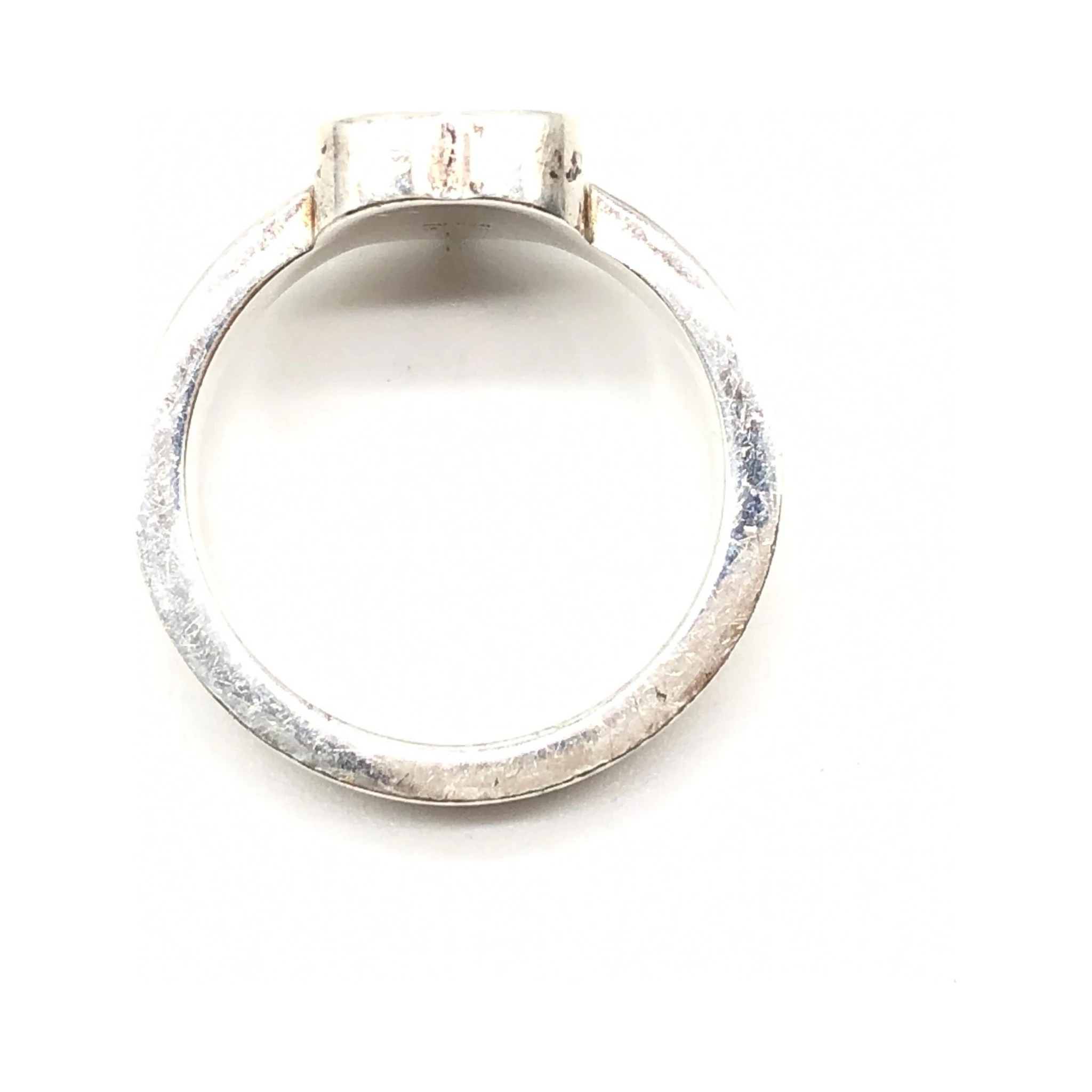 Sterling Silver Heart Trademark Ring, US Size 5.5