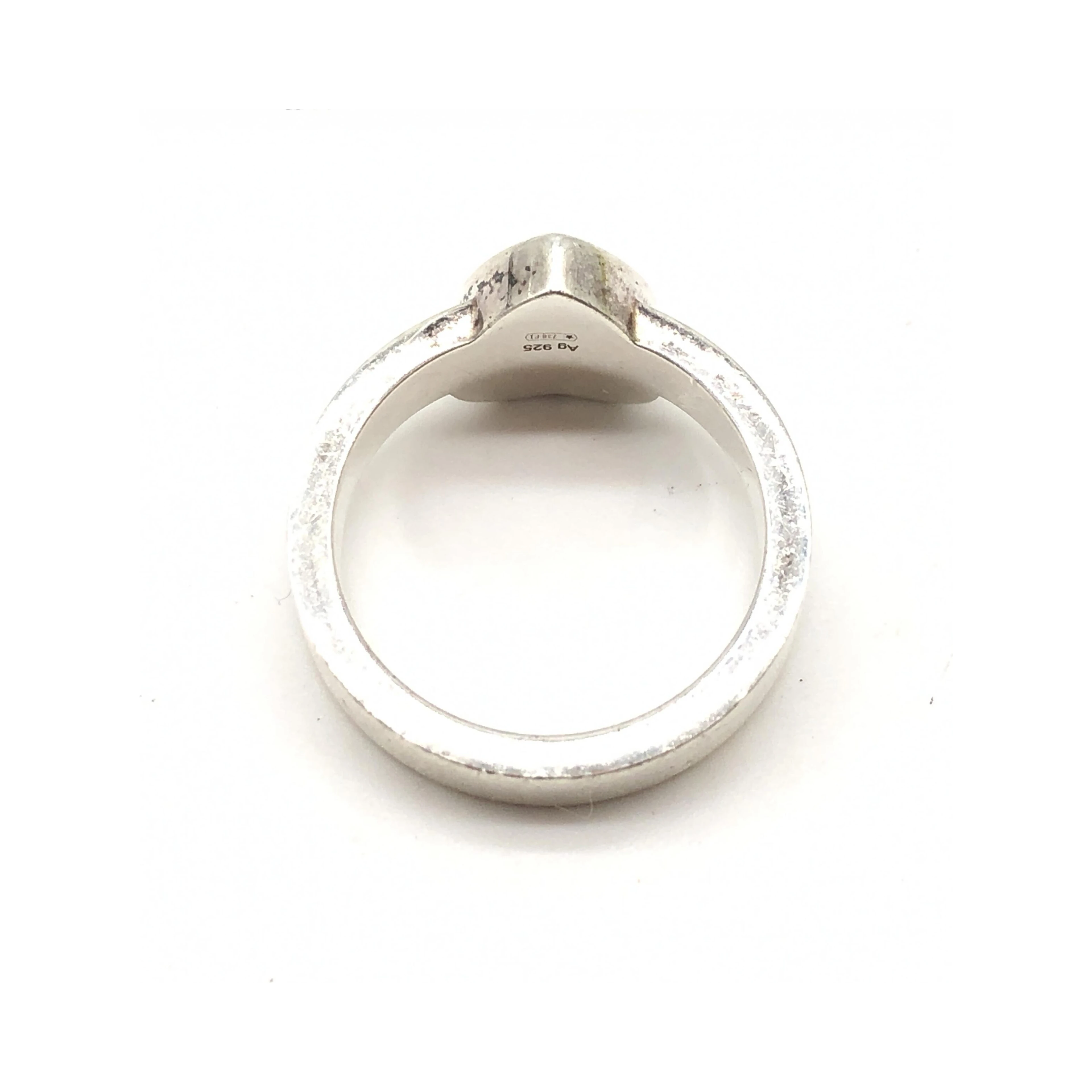 Sterling Silver Heart Trademark Ring, US Size 5.5