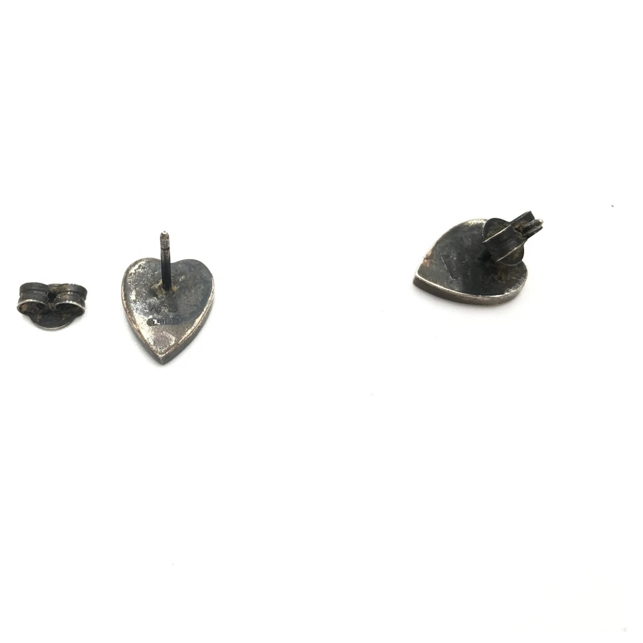 Silver 925 Heart Stud Earrings