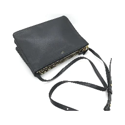 Trio Black Leather Shoulder Bag