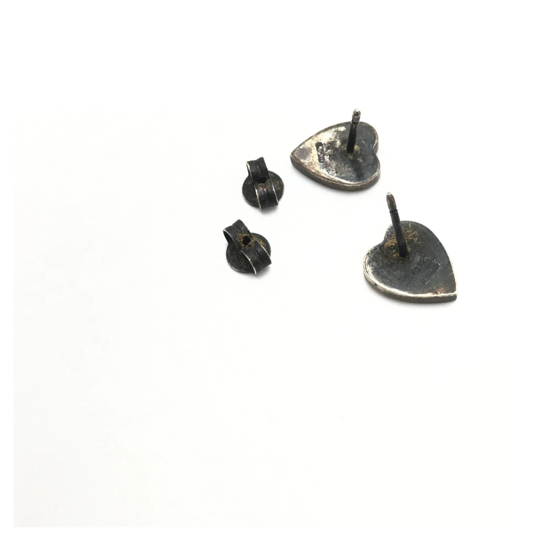 Silver 925 Heart Stud Earrings