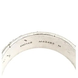 Silver-Tone Monogram Band Ring