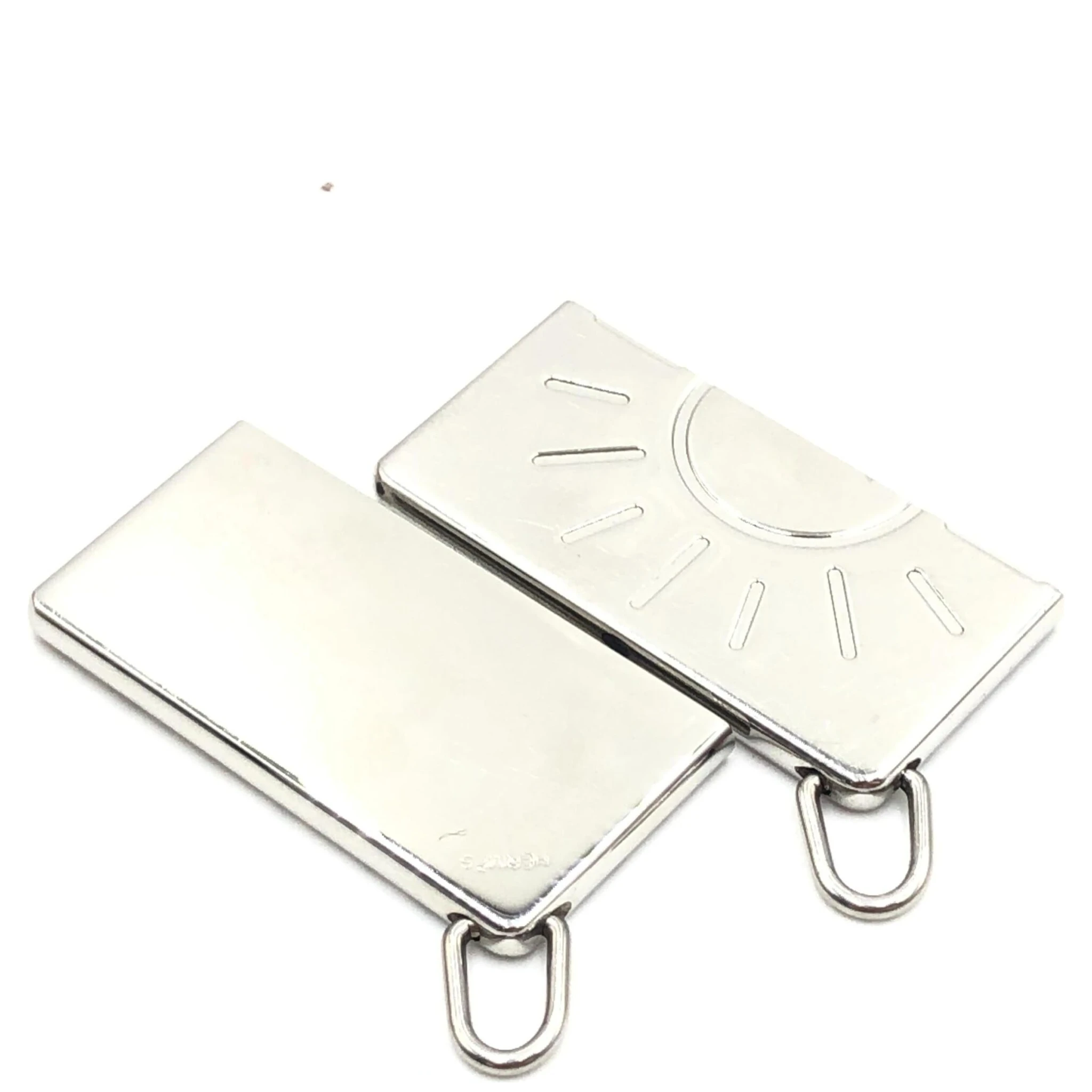 Silver Tone Half Sun Pendant Set